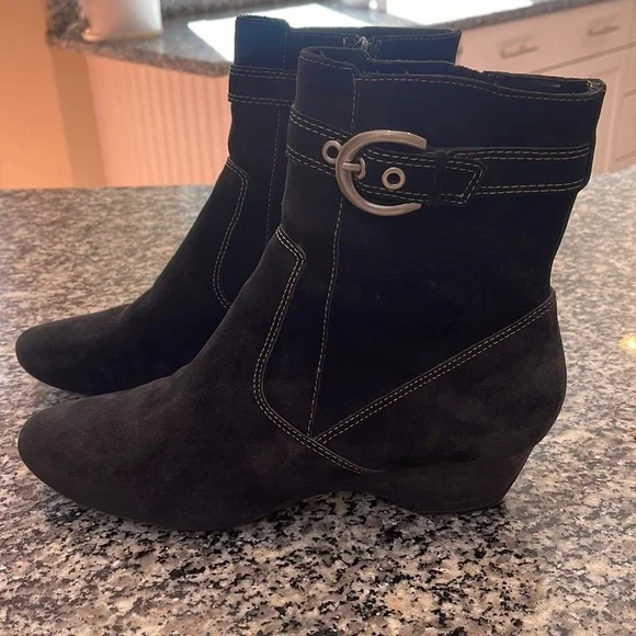 Joan & David Circa CJ Hoffman Black Suede Boots Size 10​​​ - Picture 3 of 7